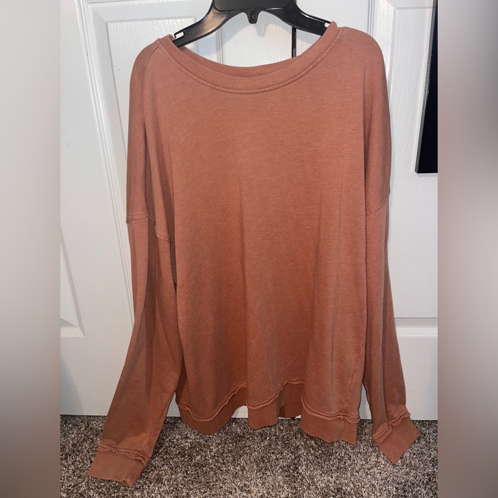 No Boundaries Unisex (Large 42-44) Terracotta Lightweight Crewneck